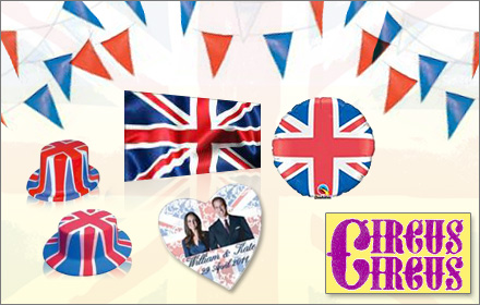 royal wedding flags and bunting. £13 for a Royal Wedding party