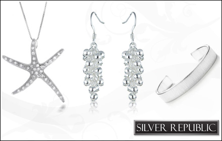 £15 for a £50 voucher to spend on silver-plated jewellery from Silver Republic - save up to 70% on as many as four beautiful designer-inspired creations